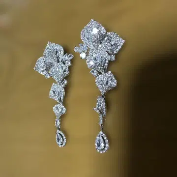 Love Tiara 컬러 지르코니아 귀찌 브라이덜 귀찌