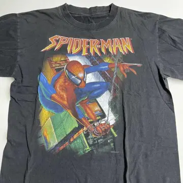 스파이더맨 티셔츠 구제 의류 빈티지