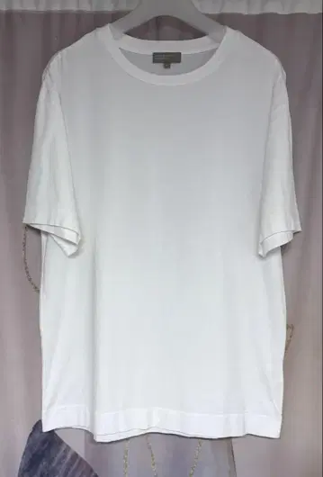 마가렛 호웰 솔리드 코튼 100% 크루넥 티셔츠 화이트