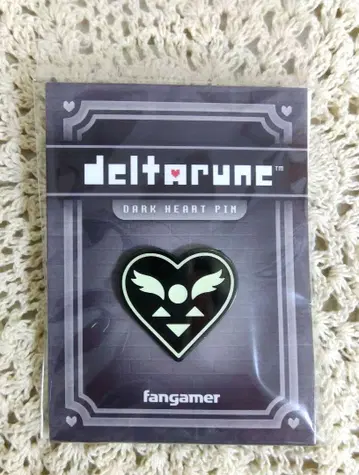 DELTARUNE 팬 게이머 다크 하트 핀 배지