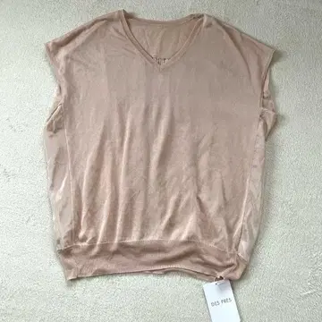DES PRES 프렌치 슬리브 티셔츠 택 포함 새상품 실크 혼방