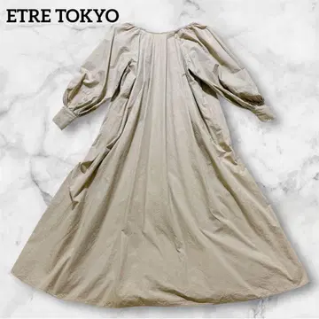 에트레토쿄 롱 원피스 볼륨 슬리브 퍼프 슬리브 F