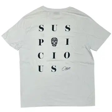 SUSPICIOUS ANTWERP 스컬 티셔츠 화이트 XL