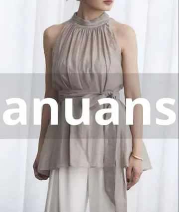 거의 미사용 anuans 슬리브리스 튜닉 FREE 베이지 여성용