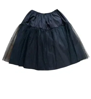 Laura Ashley 얇은 명주 그물 개더 스커트, 블랙