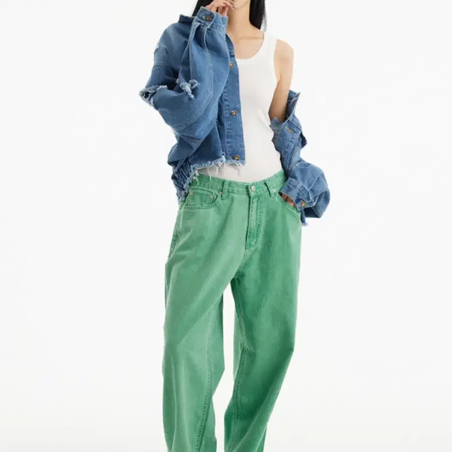 UNKNOWN | 언노운 Unknown Planet Custom One-Tuck Wide Denim