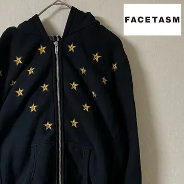 FACETASM (파세타즘) 스타 자수 집업 후디 / S / 블랙