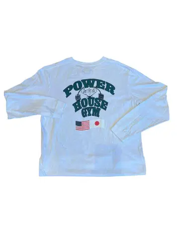 POWER HOUSE GYM 긴팔 티셔츠 화이트