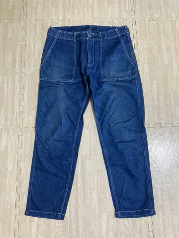 URBAN RESEARCH DOORS 블루 데님 테이퍼드 팬츠 38