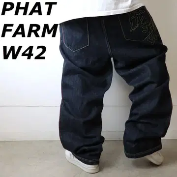 PHAT FARM 팻팻 데님 자수 로고 디자인 W42