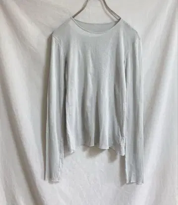 플라주 Plage Mesh Sheer 롱 T 그레이 긴팔 티셔츠