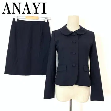LA6038 ANAYI 아나이 스커트 셋업 울 네이비 36