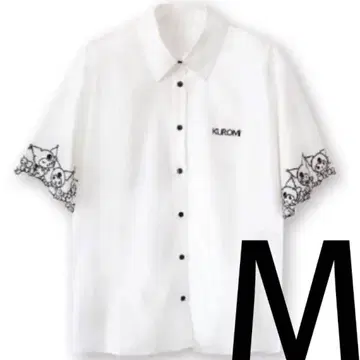 산리오 쿠로미 소매 자수 반팔 셔츠 M 아베일