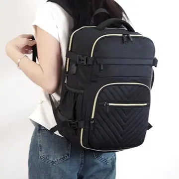 블랙 퀼팅 마더 백