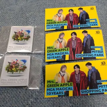 Mrs.GREEN APPLE 라라포트 한정판 마그넷 2개, 스티커 3개