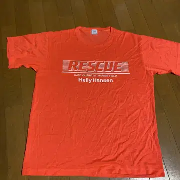 Helly Hansen 레스큐 속건성 티셔츠 형광 오렌지 빈티지