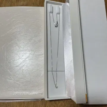 실버 목걸이 다이아몬드 0.343ct 감정서 포함 단일 다이아몬드