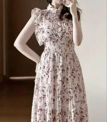 알리 익스프레스 알리 익스 snidel 프릴 플리츠 원피스 핑크