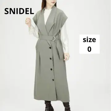 [택 포함 새상품] SNIDEL 트렌치 디테일 민소매 원피스