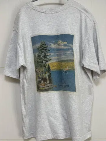 L.L.Bean 프린트 티셔츠 그레이