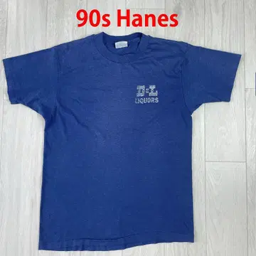 90년대 USA제 Hanes 싱글 스티치 가슴 로고 프린트 티셔츠 L