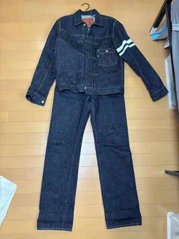 모모타로 데님 출진 라벨 셋업