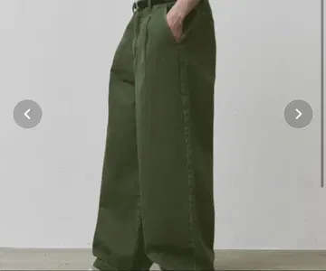 fuv - 와이드 데님 팬츠 카키