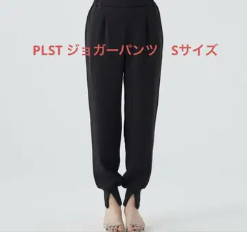 플라스테 트리아세 블렌드 조거 팬츠 S 블랙 연중무휴 착용 PLST