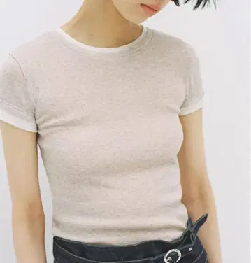 새상품 자라 더블 레이어드 디자인 티셔츠 샌드