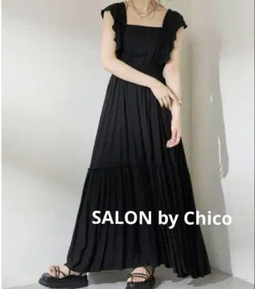 chico 프릴 티어드 롱 원피스