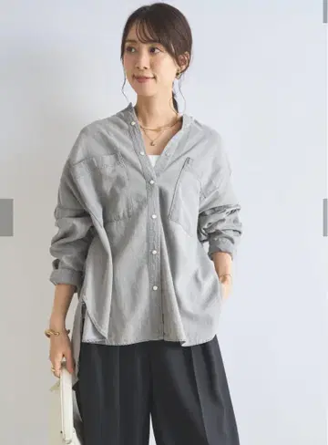 un dix cors 데님 빅 셔츠