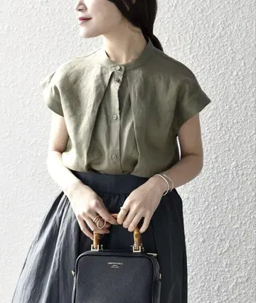 SHIPS 쉽스 NORTHERN LINEN 프론트 턱 셔츠