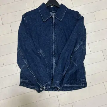 다크 블루 데님 자켓 버튼