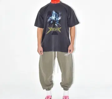 JACKPOTMARKET 빈티지 시리즈 번개 티셔츠 2XL