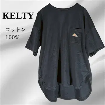 'Kerthy' 티셔츠 티셔츠 [F] 블랙 검정 코튼 100% 무지