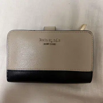 kate spade 접이식 지갑 베이지와 블랙