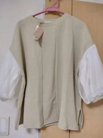 레이스 벌룬 슬리브 셔츠