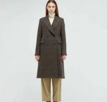 유니클로 INES DE LA FRESSANGE 체크 무늬 코트 XL