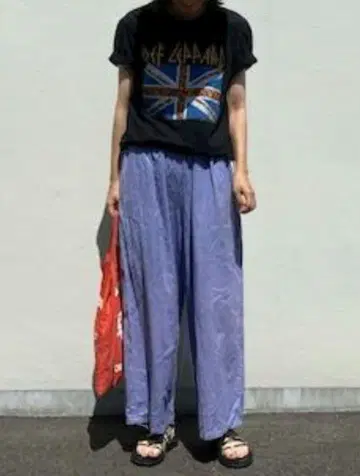 새상품급 젠 선생님의 와이드 팬츠 L 연보라