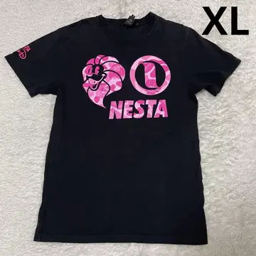 컨디션 최상! NESTA BLAND 반팔 티셔츠 블랙 남성용 XL 사이즈