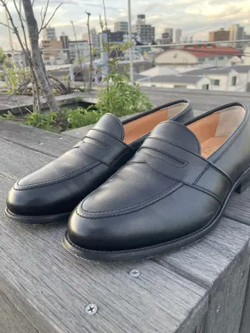 새상품급 스카치 그레인 블랙 코인 로퍼 24cm