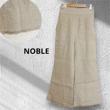 NOBLE 노블 린넨 100% 동골로 크롭 플레어 팬츠
