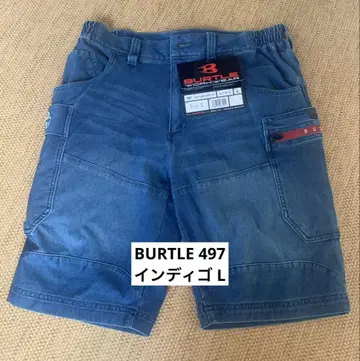 BURTLE 497 숏 카고 팬츠 L 인디고