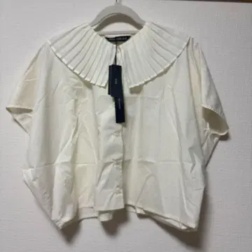 mizuiro ind 플리츠 옷깃 블라우스