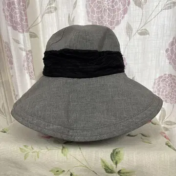 아시야 로사 블랑 리본 포함 그레이 버킷 햇