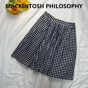 MACKINTOSH PHILOSOPHY 플레어 스커트 네이비 컬러 38