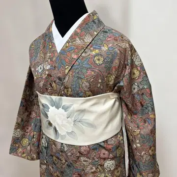 순수 실크 기모노 코몬