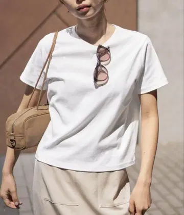 IENA J.B.ATTIRE 별주 Cannes 컴팩트 티셔츠 화이트