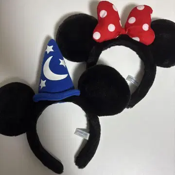 미키 마우스 귀 머리띠 세트