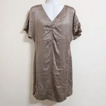 BALLSEY 보르지/ 일본제 반팔 실크 실크 원피스 38